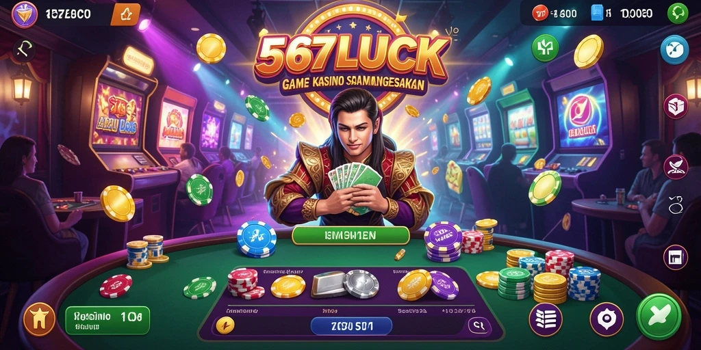 Tampilan gameplay menarik dari 567LUCK dengan suasana Kasino yang menawan.