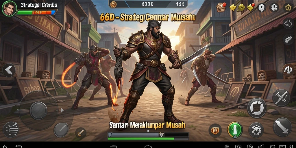 Tampilan screenshot <strong>66D</strong> memperlihatkan strategi mendalam dan taktik pertempuran.