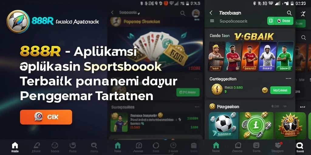 Screenshot utama 888R menampilkan tampilan intuitif aplikasi Sportsbook.