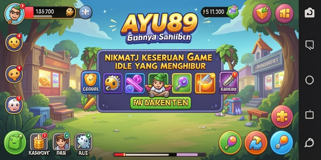 Tampilan gameplay AYU89 yang menarik dan interaktif dalam genre Idle.