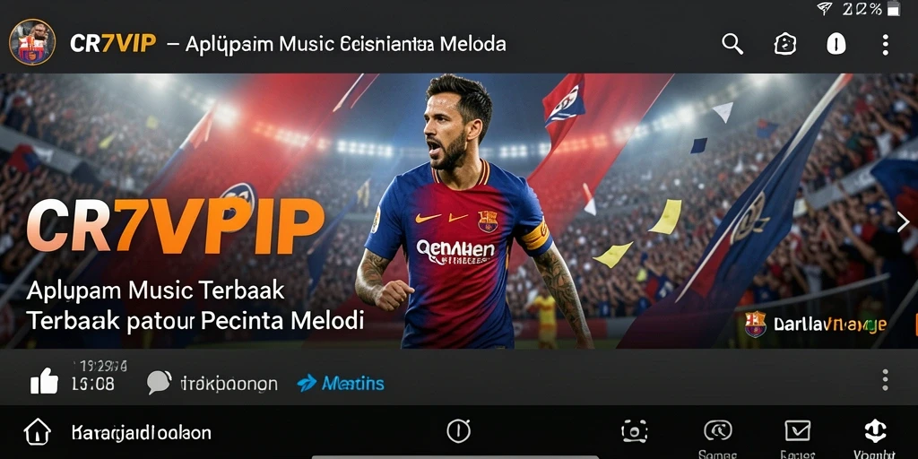 Screenshot gameplay CR7VIP menunjukkan antarmuka aplikasi yang menarik.