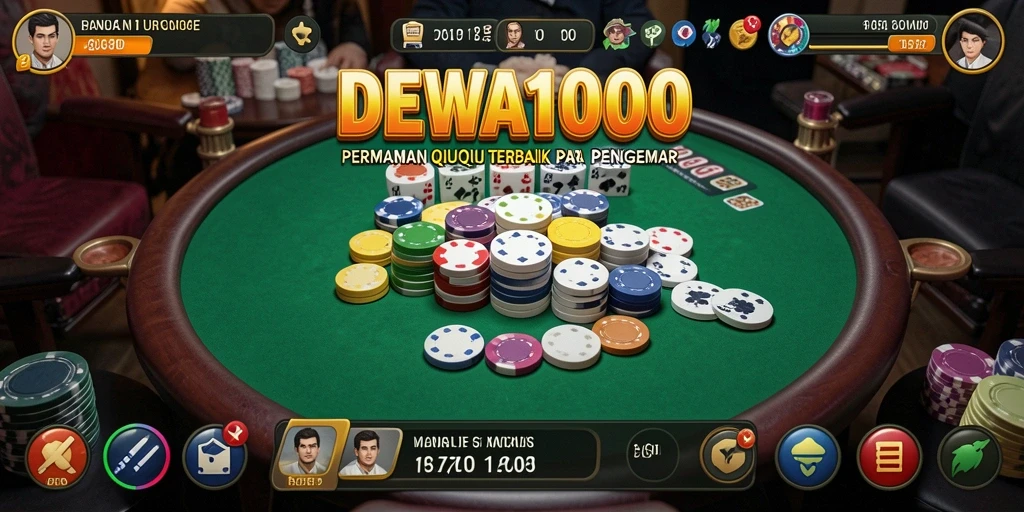 Tampilan gameplay seru DEWA1000 dalam QiuQiu.
