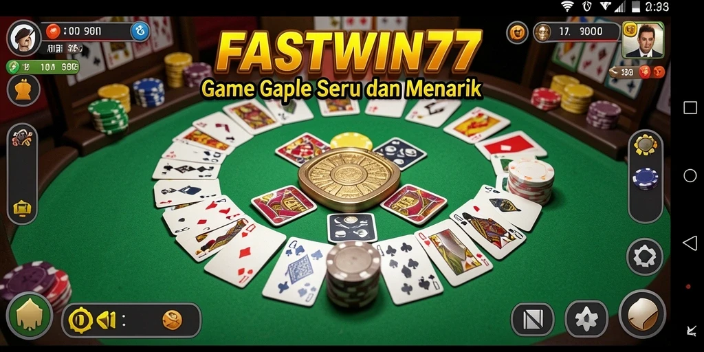 Tampilan gameplay seru Gaple di FASTWIN77.
