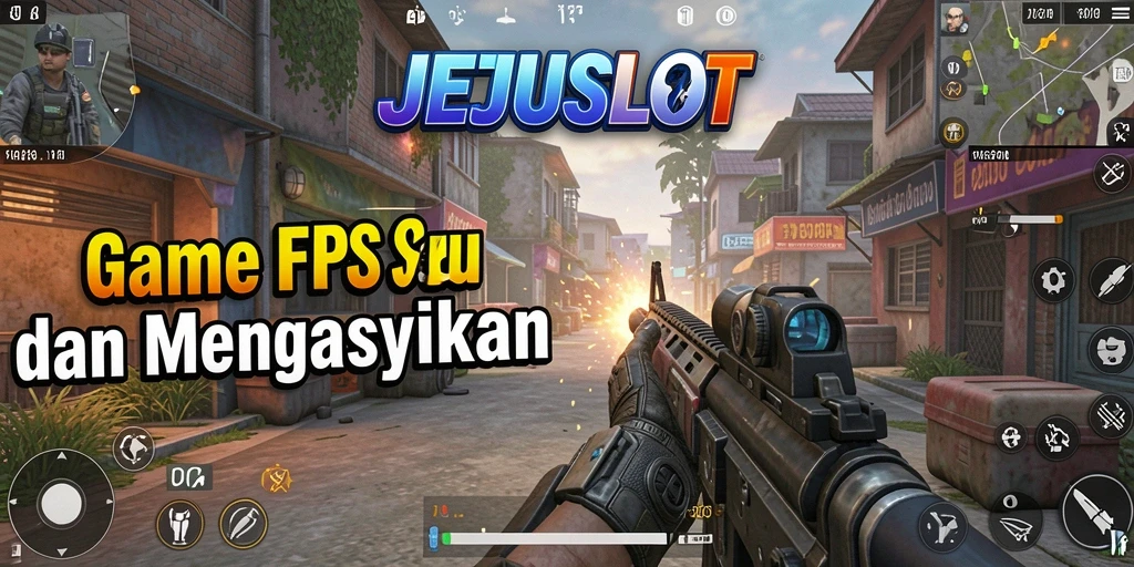 Gameplay seru JEJUSLOT dalam aksi tembak-menembak.