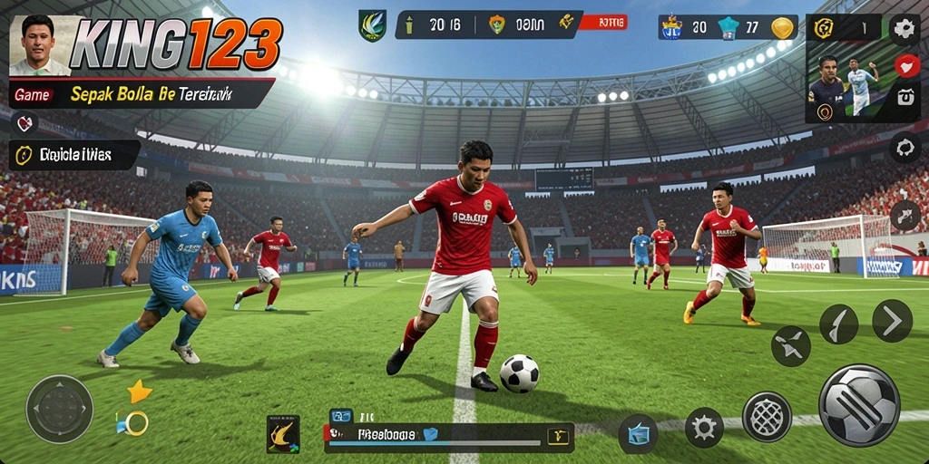 Gameplay KING123 yang menarik dengan aksi sepak bola yang mendebarkan.