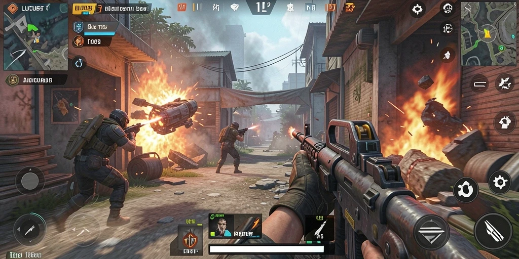 Tangkapan layar gameplay LUCUBET yang menampilkan aksi seru TPS.