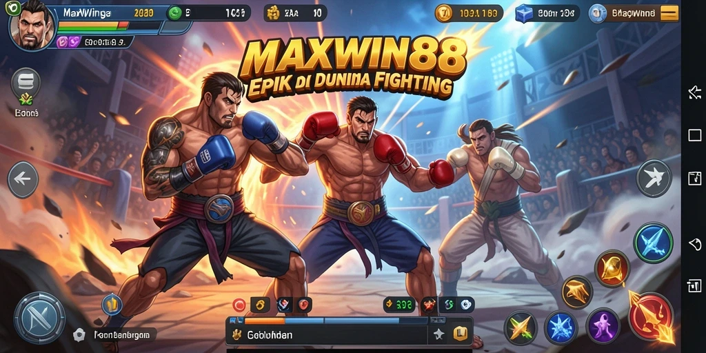 Tangkapan layar permainan <strong>MAXWIN88</strong> menunjukkan aksi pertarungan yang mendebarkan.