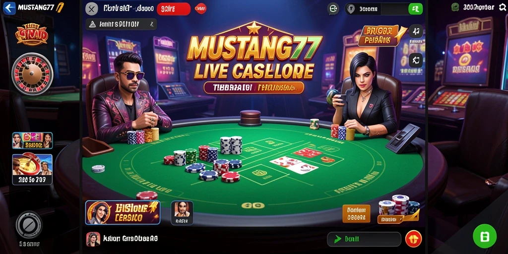 Gameplay Live Casino yang mendebarkan di MUSTANG77.
