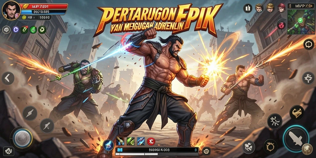 Tampilan gameplay mendebarkan dari pertarungan dalam MVP789.