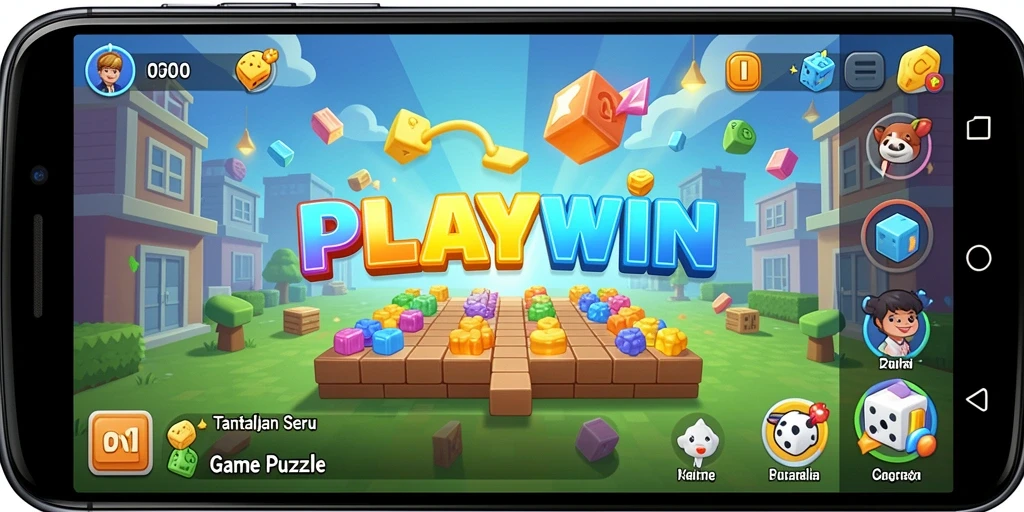Tampilan screenshot utama <strong>PLAYWIN</strong> menampilkan gameplay yang seru dan menantang dalam kategori Puzzle.