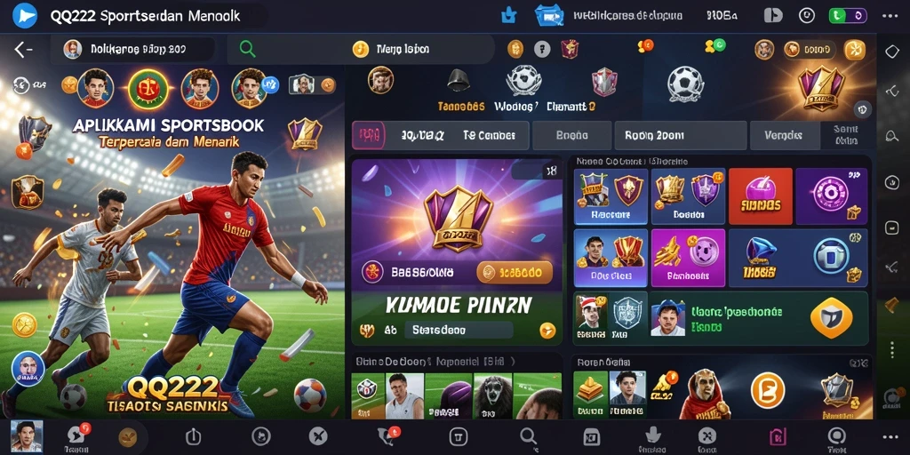 Screenshot QQ222 menunjukkan antarmuka taruhan yang lengkap dan menarik.