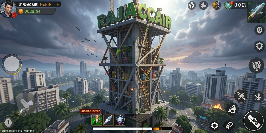 Tampilkan aksi pertahanan menara yang mendebarkan di RAJACAIR.